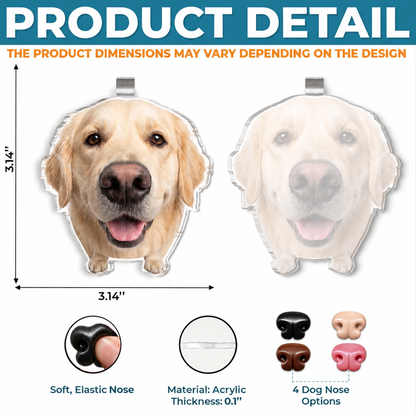 Custom Photo Puppy Nose Car Visor Clip