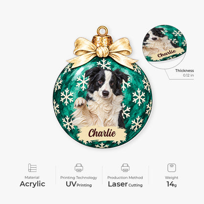 Personalised Pet Lover Gifts - AI Pet Photo Christmas Acrylic Ornament