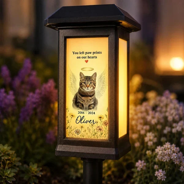 Personalized Sunflower Pet Memorial Solar Garden Light
