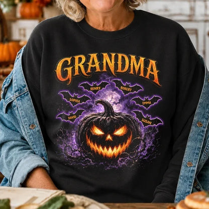 Personalized Grandma Jack O Lantern Halloween Shirt
