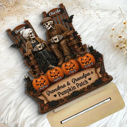 Personalized Skeleton Couple Wooden Plaque