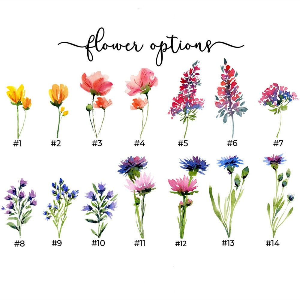 Personalized Garden Sign With Grandkids Names and Birth Flower For Mother's Day Gift